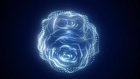 Sci-fi blue sphere with particles. Concept network connection. Frame sphere. Stock-Footage 254474946
