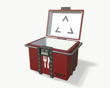 Sci fi box food container 3d-illustration 3d-rendering 스톡 일러스트