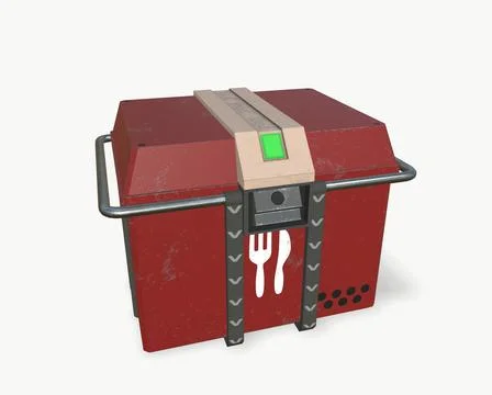 Sci fi box food container 3d-illustration 3d-rendering 스톡 일러스트