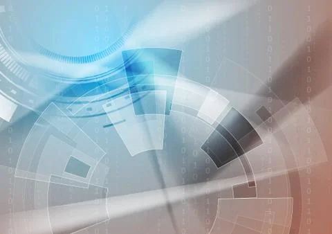 Sci-fi bright abstract technology background Stock Illustration