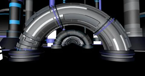 Sci-fi bunker. Stock Illustration