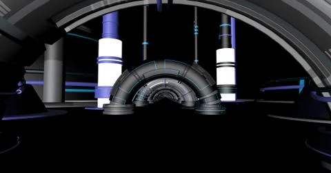 Sci-fi bunker. Stock Illustration