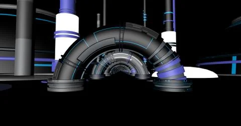 Sci-fi bunker. Stock Illustration