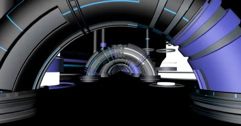 Sci-fi bunker. Stock Illustration