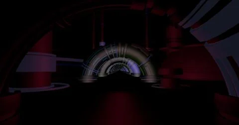 Sci-fi bunker. Stock Illustration