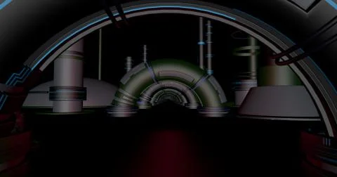 Sci-fi bunker. Stock Illustration