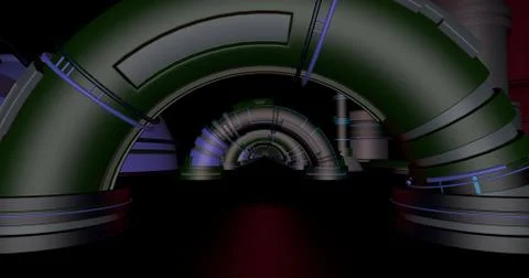 Sci-fi bunker. Stock Illustration