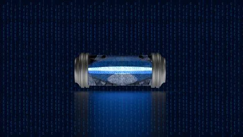 The Sci fi capsule for Technology or Abstract concept 3d rendering Stock Illustration