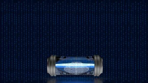 The Sci fi capsule for Technology or Abstract concept 3d rendering Stock Illustration