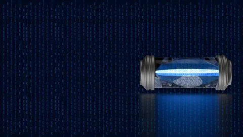 The Sci fi capsule for Technology or Abstract concept 3d rendering Stock Photos