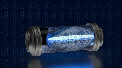 The Sci fi capsule for Technology or Abstract concept 3d rendering Stock Photos