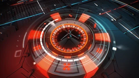 Sci Fi Casino Roulette Fly By Stock Footage 103573064