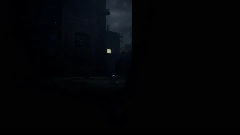 Sci-fi chase: enemy soldiers rush to secure camp from infiltrator Stock Footage 137842839
