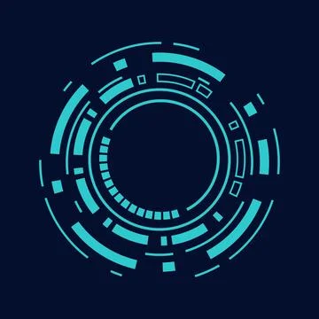 Sci fi circle frame modern user interface element Technology futuristic Stock Illustration