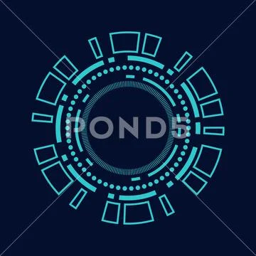 Sci fi circle frame modern user interface element Technology futuristic ...