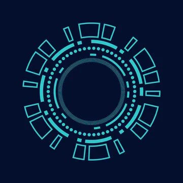 Sci fi circle frame modern user interface element Technology futuristic Stock Illustration