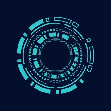 Sci fi circle frame modern user interface element Technology futuristic 库存插图
