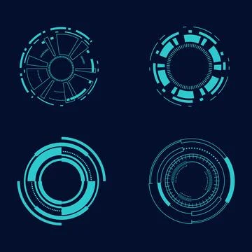 Sci fi circle frame modern user interface element Technology futuristic 库存插图