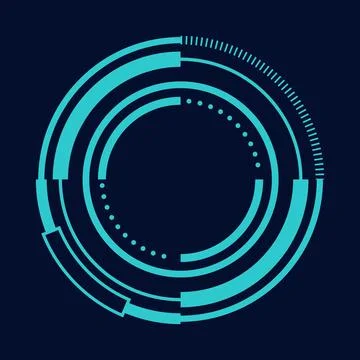 Sci fi circle frame modern user interface element Technology futuristic 库存插图