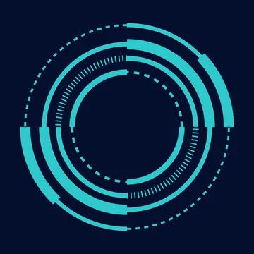 Sci fi circle frame modern user interface element Technology futuristic 库存插图