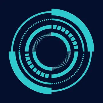 Sci fi circle frame modern user interface element Technology futuristic Stock Illustration