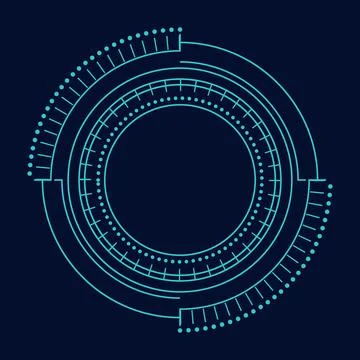 Sci fi circle frame modern user interface element Technology futuristic 库存插图