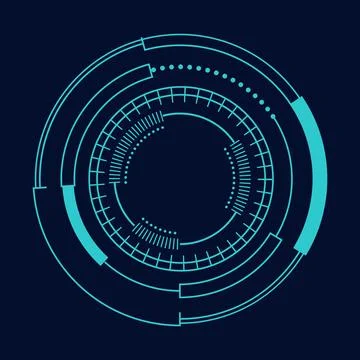 Sci fi circle frame modern user interface element Technology futuristic Stock Illustration