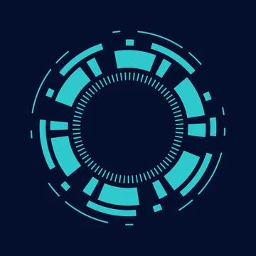 Sci fi circle frame modern user interface element Technology futuristic 库存插图