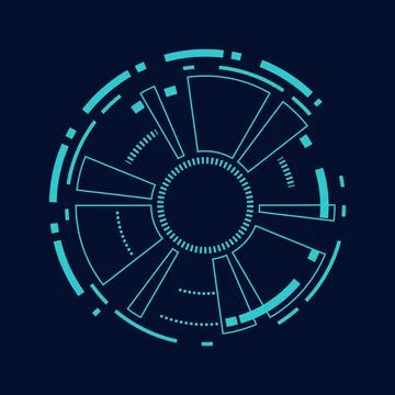 Sci fi circle frame modern user interface element Technology futuristic 库存插图