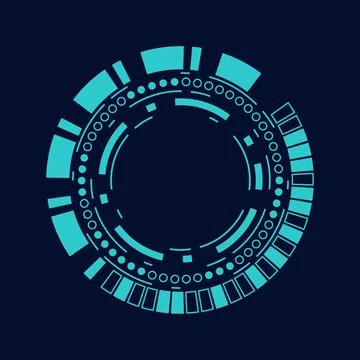 Sci fi circle frame modern user interface element Technology futuristic 库存插图