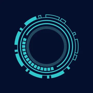 Sci fi circle frame modern user interface element Technology futuristic 库存插图