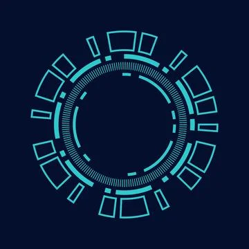 Sci fi circle frame modern user interface element Technology futuristic Stock Illustration