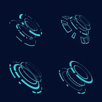 Sci fi circle frame modern user interface element Technology futuristic Stock Illustration
