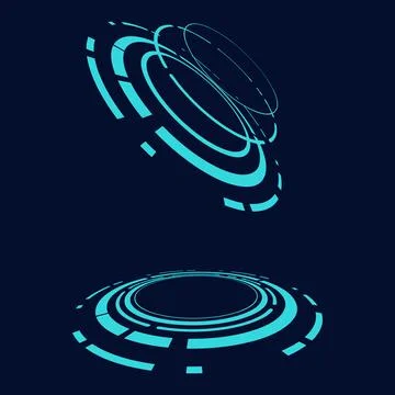 Sci fi circle frame modern user interface element Technology futuristic Stock Illustration