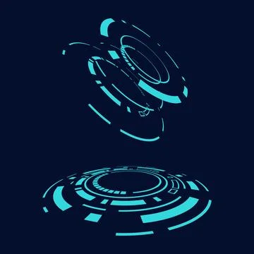 Sci fi circle frame modern user interface element Technology futuristic 库存插图