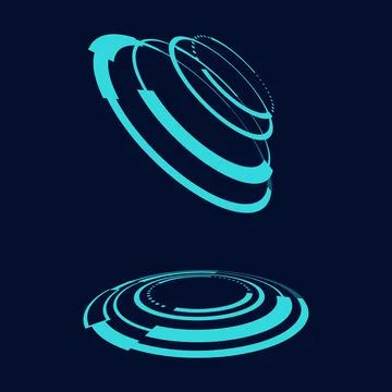 Sci fi circle frame modern user interface element Technology futuristic Stock Illustration