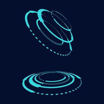 Sci fi circle frame modern user interface element Technology futuristic Stock Illustration