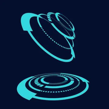 Sci fi circle frame modern user interface element Technology futuristic 库存插图
