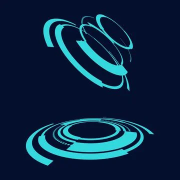 Sci fi circle frame modern user interface element Technology futuristic Stock Illustration