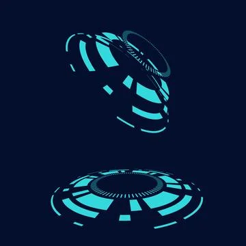 Sci fi circle frame modern user interface element Technology futuristic 库存插图
