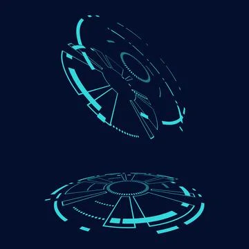 Sci fi circle frame modern user interface element Technology futuristic 库存插图