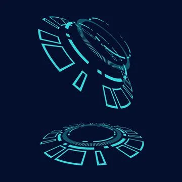 Sci fi circle frame modern user interface element Technology futuristic Stock Illustration