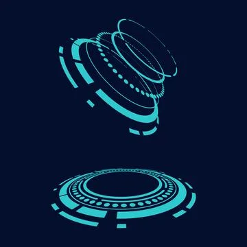 Sci fi circle frame modern user interface element Technology futuristic Stock Illustration