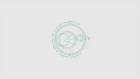 Sci-fi circular HUD orientation element on alpha channel. Stock Footage 264078926