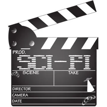 Sci-Fi Clapper Board Stock Illustration