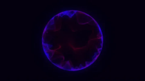 Sci-fi colorful sphere with particles. Concept network connection. Frame sphere. Video stock 207758042