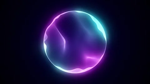 Sci-fi colors sphere with particles. Concept network connection. Frame sphere. Stock-Footage 297956648
