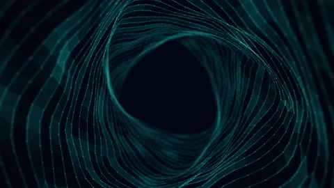 Sci-Fi Colors Wormhole, Cyber Futuristic Speed Tunnel, Data Flow Video Stock Footage 337277572