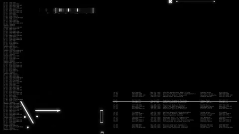 Sci-Fi computer interface with encrypted data feed. Stock Footage 318588656