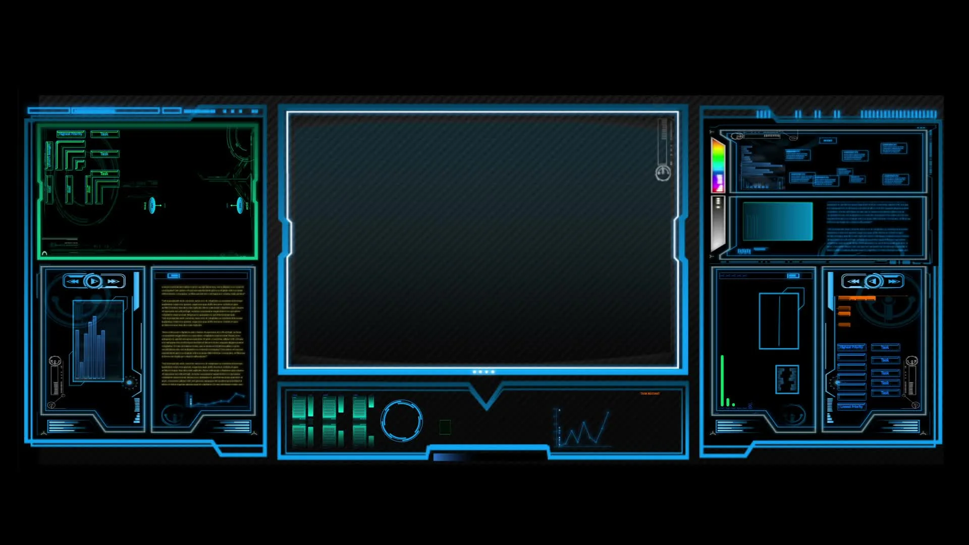 sci fi computer terminal screen